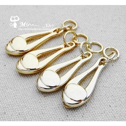 Bag zipper zipper pull card pull tab light gold / gold