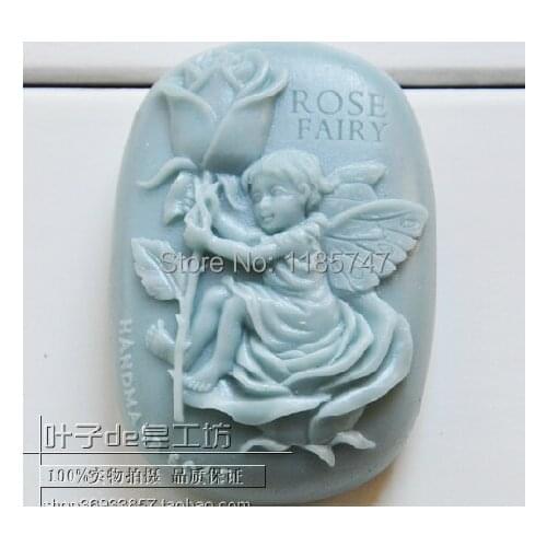 Sweet angel baby with rose shaped silicone mold for art soap , silicone soap mold cake mold