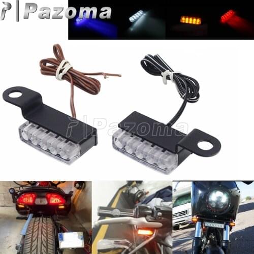 12V Motorcycle Mini LED Turn Signal Brake Lamp Metal Shell Waterproof Turn Signal Light For Harley Cafe Racer Chopper Bobber