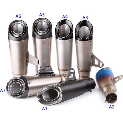 Universal 60-51mm Motorcycle muffler exhaust pipe modified sc exhaust full system for kawasaki er6n fz1 cb400 crf 230 cbr650f