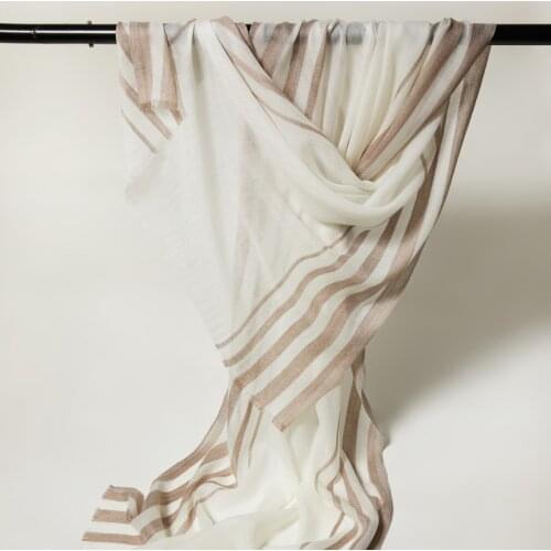 Pure cashmere scarf Women ladies Inner Mongolia factory autumn winter striped worsted thin elegant warm cashmere shawl