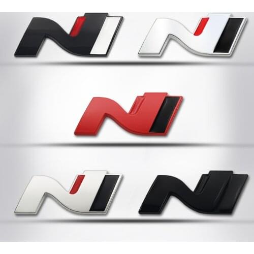 Car Rear Trunk Badge Side Sticker N Grille emblem For Hyundai IX20 ix25 i30 IX30 I35 Tucson Sonata Elantra Accent Accessories