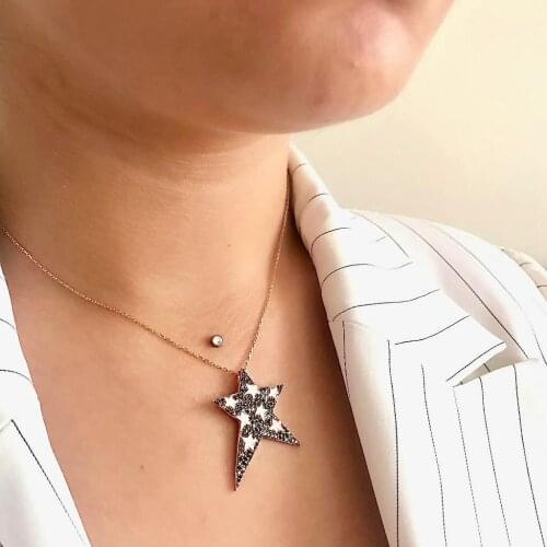Star Soon 925 Sterling Silver Necklace Women Girls Gift Jewelry Accessories Fashion Handmade Elegant Chain