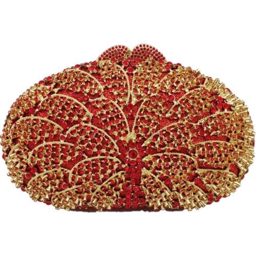 19x12CM Clutch Bag Metal Diamond Dinner Bag Tree Pattern Banquet Bag Party Bag Rhinestones Clutch Bag a6618