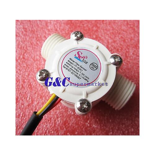 Water flow sensor flowmeter Hall flow sensor Water control DN15 1-30L/min diy electronics