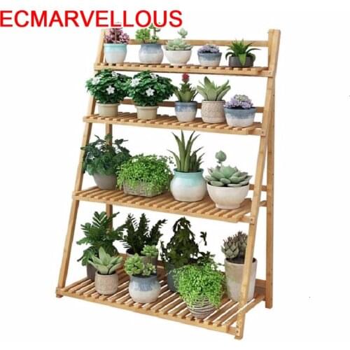 Madera Wood Etagere Pour Plante Rak Bunga Estanteria Para Plantas Indoor Rack Balcony Shelf Outdoor Flower Plant Stand