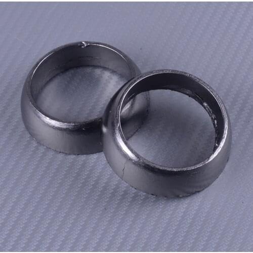 DWCX 2Pcs 3610047 Metal Silver Twin Exhaust Donut Seal Gasket Fit for Polaris Sportsman 600 700 800