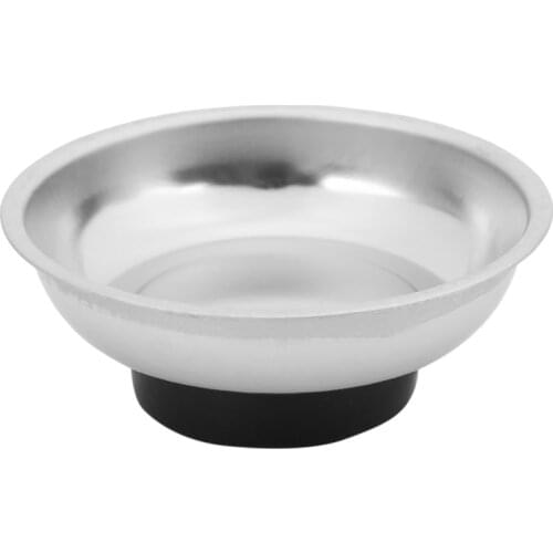 FashionCircle Stainless Steel Magnetic Parts Bowl Tool Tray Nuts Bolts Screws Part Tray Magnetic Parts Plate Silver 3 inches