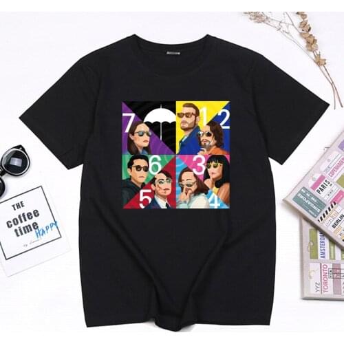 New The Umbrella Academy T Shirt Women Kawaii Summer Tops Funny Cartoon Graphic Casual Loose T-shirt Aesthetic Female Clothes