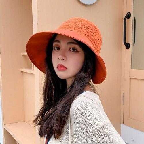 Summer Travel Bucket Fisherman Hat Beach Sun Hat Wide Brim Packable Cotton Cap Outdoor Cap UPF 50