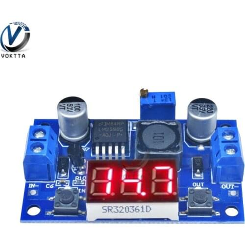 LM2596 DC-DC Buck Step Down Module 4-40V to 1.25-37V Converter Adjustable Voltage Regulator With LED Display DC Power Supply