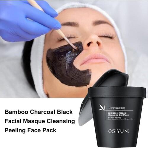 Black Mask For Face Skin Care Bamboo Charcoal Facial Masks Remove Blackhead Dot Acne Peeling Mask Facial Nose Deep Cleansing