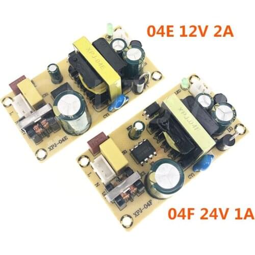 AC-DC 200V to 12V 2A 24V 1A Switching Power Supply Module Bare Circuit AC100-265V to DC12V2A DC24V1A Board for Replace/Repair