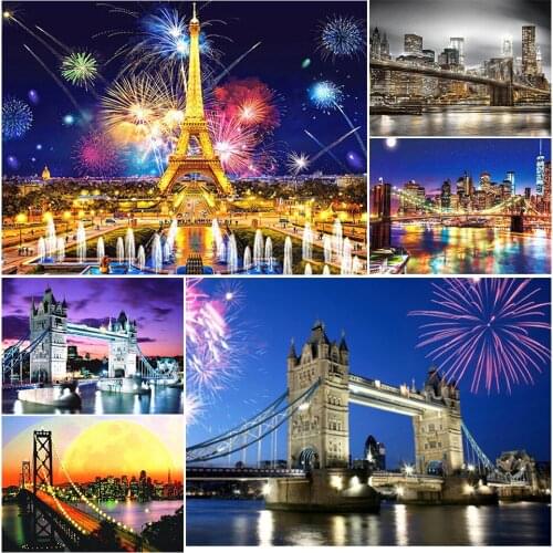 5D DIY Diamond Painting Landscape Cross Stitch Kit Full Square/Round Embroidery Rhinestone Picture Mosaic Home Decoration Gift