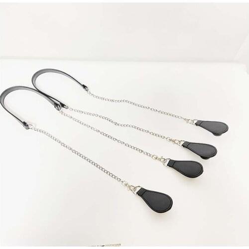 New 1 Pair Obag Sliver Long Double Chain Handles For Obag EVA Totes Women Bag Shoulder Handbag 2021