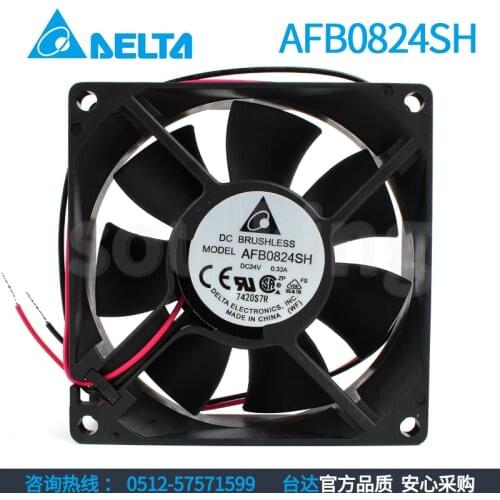 NEW DELTA AFB0824SH 8025 24V 0.33A 8CM double ball bearing frequency cooling fan