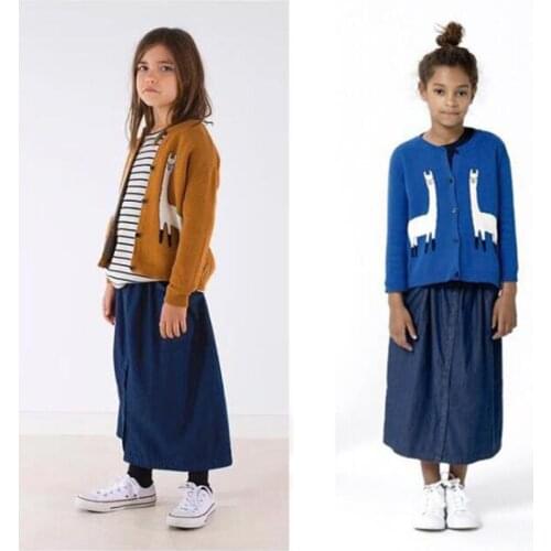 New Baby Girls Sweater Children Clothes Toddler Girls Alpaca Jumper Knitwear Baby Long-Sleeve Cotton Cardigans Kids Sweater Coat