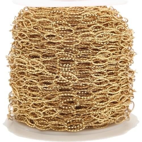 7mm width Silver/gold tone Stainless Steel Oval Eyeglass chains for DIY jewelry craft making