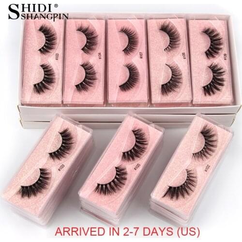 10/50/100 Pair Wholesale 3D Mink Lashes In Bulk Natural Long Wispy Fluffy False Eyelashes Set Cosmetic Makeup Extension Tools