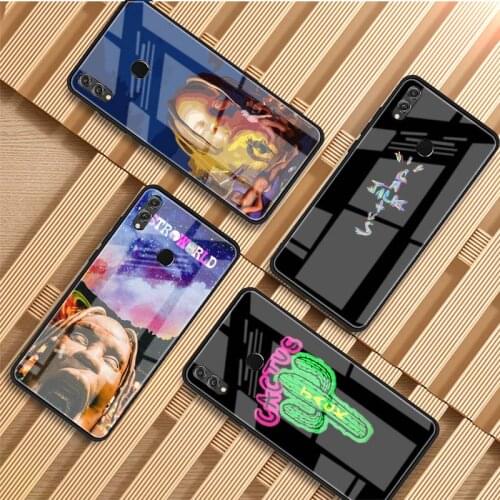 Cactus jack travis scott hiphop DIY Luxury Tempered Glass Phone Case For Huawei P20 P30 P40 Lite PRO Mate 20 30 Lite Pro Cover