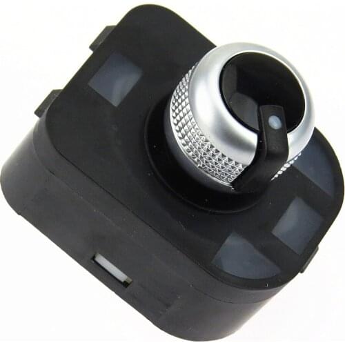 SCJYRXS Chrome Memory Folding Electric Rearview Mirror Adjust Control Switch Knob For A6 A7 A8 TT Q3 Q5 R8 4GD959565 8KD959565A