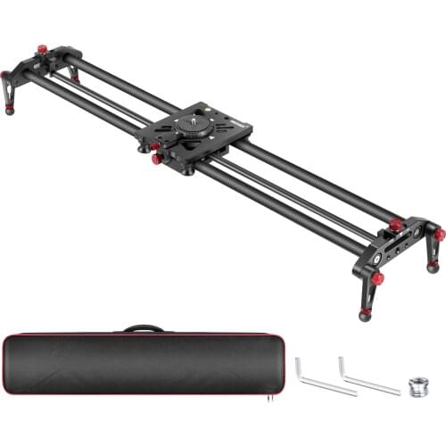 Neewer Camera Slider, 80 cm Carbon Fiber Track Rail Slider Video Stabilizer, Angle Follow Focus, for Smartphone DSLR Cameras