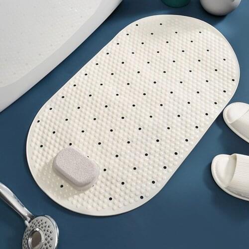 Bathroom Mat Rubber Strong Non Slip Shower Bath Mat Bathroom Rubber Massage PVC Suction Cups Bath Mat 39*69cm F25