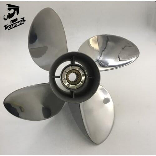 Captain Propeller 4 Blade 13X19 Fit Suzuki Outboard Engines DF70A DF115 DF115A DF140 DF140A Stainless Steel 15 Tooth Spline LH
