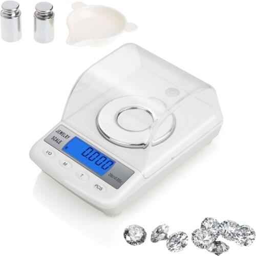 High Accuracy 0.001g 50g Digital Jewelry Scale Powder LCD Electronic Carat Scale-m35