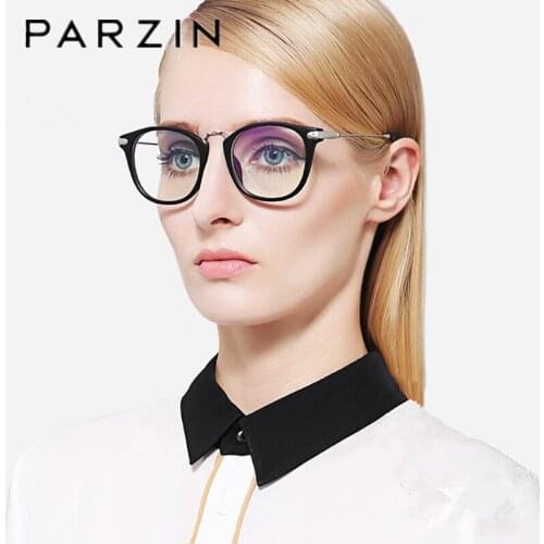 PARZIN TR 90 Glasses Frame Women Fashion Female Eyeglasses Frame Vintage Myopia Glasses Frame Optical Eyewear 5025
