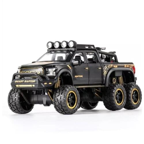 1:32 F150 Big Wheel Alloy diecasts & toy Car Model With Sound/Light/Pull-back Car Toys For Children Kids Xmas Gifts