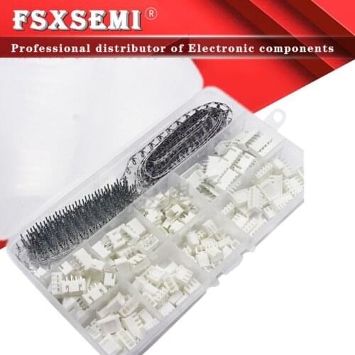 560pcs XH2.54 2p 3p 4p 5 pin 2.54mm Pitch Terminal Kit / Housing / Pin Header JST Connector Wire Connectors Adaptor XH DIY Kits