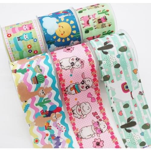 Free shipping Cartoon Printed Grosgrain Ribbon 48146