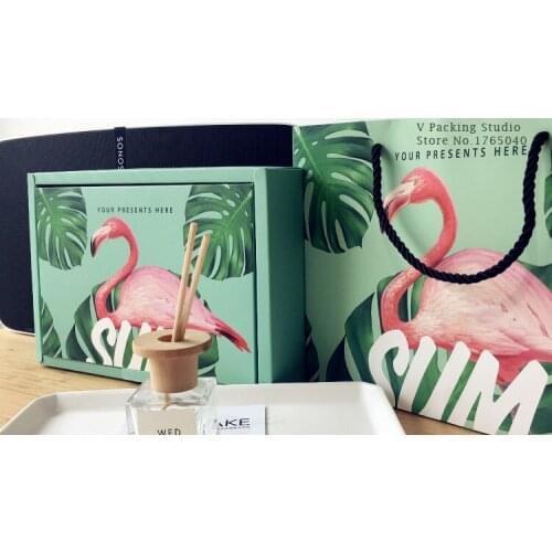 Flamingo paper Cake Box dessert macarons boxes pastry packaging boxes100 pieces/lot