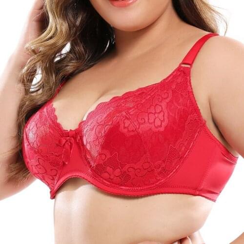 Plus Size Bra Sexy Bralette Crop Top Bh Underwear Push Up Lace Female Big Breast Lingerie Brassiere sujetador biustonosz E Cup