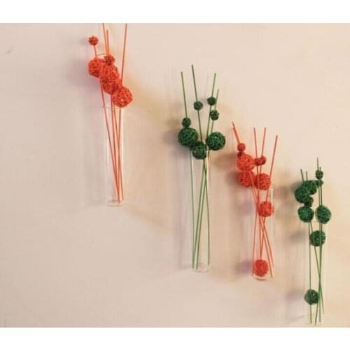 Cylinder Clear Glass Wall Hanging Vase Bottle for Plant Flower Hydroponic Container Home Wall Office Cafe Wedding Decorations