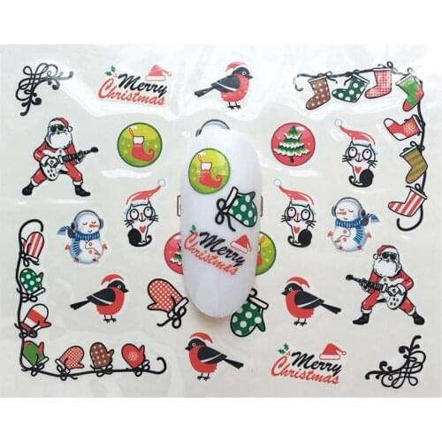 For Manicure Nail Art Watermark Nail decals Snowflake Nail Sticker Water Nail Decal and Sticker Simple Slider F10