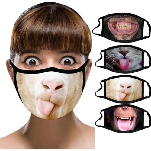Funny Printed Face Wrap Skin Care Cotton Washable Adult Mascarillas Para El Rostro Cubre Bocas Tapabocas Beauty Face Skincare