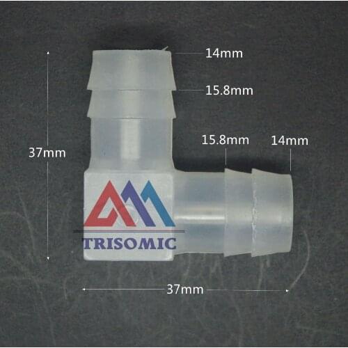 14mm Elbow equant Connector Equal Tube Joiner Material PP Plastic Fitting Fish Tank Airline Aquarium
