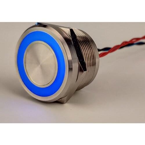 19/22mm/25mm Waterproof RG/RB/RGB Ring LED Illuminated Momentary Metal Piezo Touch Switch