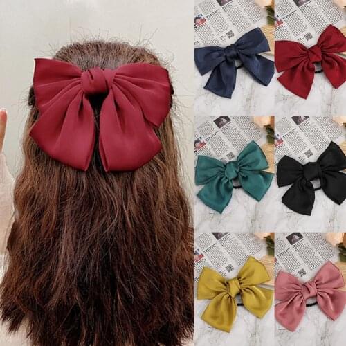 Fashion Big Bow Hairpin Cute Red Barrette Pink Hair Clip Women Girls BB Hairgrip Korean Oversize Floral Hair Accessories