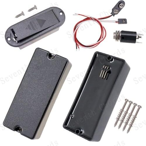 A Set 2 Pcs Black No Hole Sealed Closed Active Humbucker Pickups for 4 String Bass Guitar