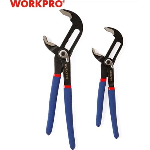 WORKPRO 8" 10" Water Pump Pliers Quick-release Plumbing Pliers Straight Jaw Groove Joint Plier Set