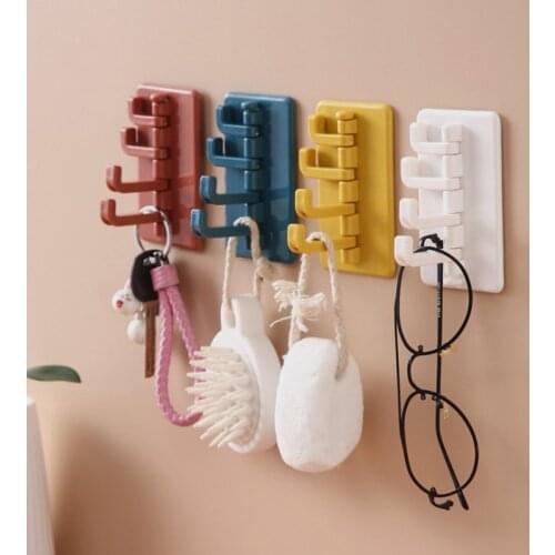 Sticky Hook Wall Hanger Storage Creative Self Adhesive key holder wall Hooks for Home Organizer Bathroom Kitchen accessories