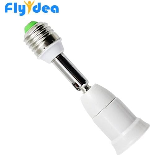 New Flexible E27 to e27 10CM Extension Light Holder Converters LED Lamp base Bulb Socket With PC+ aluminum White