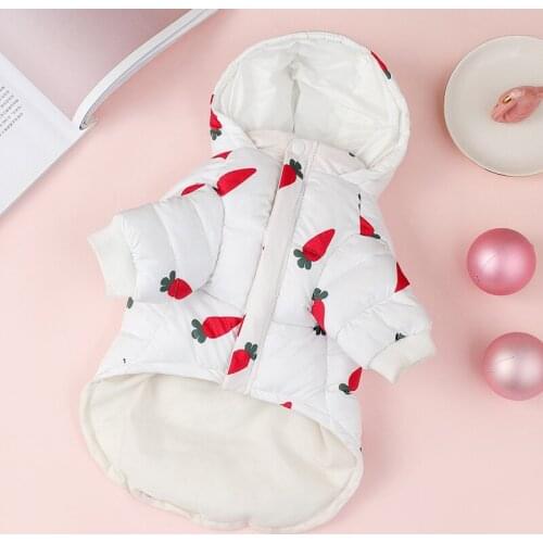 Clothes For Small Dogs Cat Winter Warm Overalls Down Jacket Cotton Filling Hooded Coat Jumpsuit Yorkies Chihuahua Pet Supplies