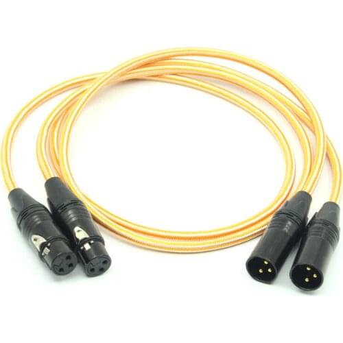 Pair Silver Plated Audio Cable HIFI XLR Interconnect Balance Cables