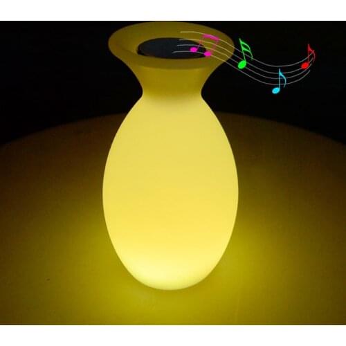 Rechargeable Bluetooth Speaker LED Night Light RGB Remote Control Table Bar Home Music Restaurant KTV Indoor Decor Lamp Fixtures