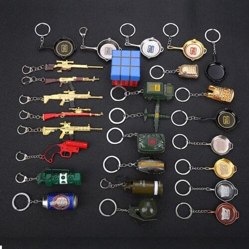 PUBG Keychain Jedi Survival Armor Bag Gun Shape Key Chain Fashion Jewelry FPS CS Game Keychains For Men Boyfriend Brothers Gifts