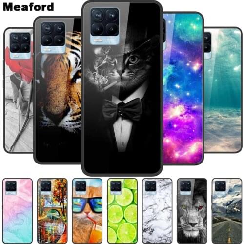Luxury Cover Case for Realme 8 Pro Tempered Glass Cover for Realme8 Pro Phone Case Realme 8 Pro 8Pro Coque Shell Bag